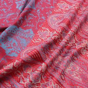 img 1 attached to 🧣 Paisley Pattern Women's Silky Soft Pashmina Scarf Shawls - Lightweight Wraps & Scarves