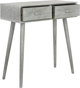 img 2 attached to 🏢 Safavieh Home Dean Mid-Century Modern Slate Grey Console with 2 Drawers: A Sleek Storage Solution