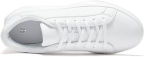 img 2 attached to KPP White Walking Plain Shoes Men's Shoes