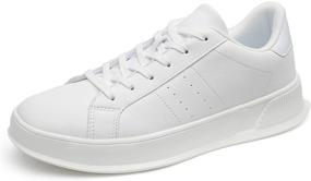 img 3 attached to KPP White Walking Plain Shoes Men's Shoes