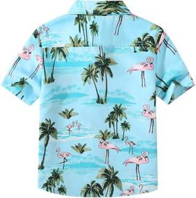 img 3 attached to SSLR Youth Big Boys Hawaiian Short Sleeve Button Down Casual Shirt