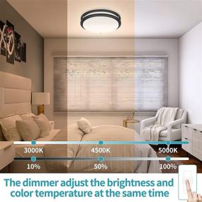 img 3 attached to 🔦 Hisoo 10 Inch Flush Mount LED Ceiling Light Fixture - 18W, Dimmable, 1600Lm, 3000-5000K, ETL Listed – Ideal for Kitchen, Bedroom, Hallway, Bathroom, Offices