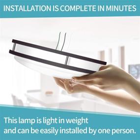 img 1 attached to 🔦 Hisoo 10 Inch Flush Mount LED Ceiling Light Fixture - 18W, Dimmable, 1600Lm, 3000-5000K, ETL Listed – Ideal for Kitchen, Bedroom, Hallway, Bathroom, Offices