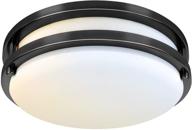 🔦 hisoo 10 inch flush mount led ceiling light fixture - 18w, dimmable, 1600lm, 3000-5000k, etl listed – ideal for kitchen, bedroom, hallway, bathroom, offices логотип