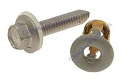 img 1 attached to 🔩 GM and Chrysler Mirror Mounting Screws & Jack Nuts Set (Pack of 10)