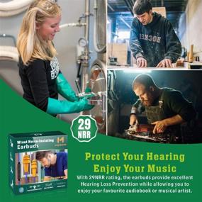 img 2 attached to 🔊 OSHA Approved Work Earbuds Headphones - Mipeace Safety Industrial Ear Plugs with Mic and Volume Control for Construction Workers