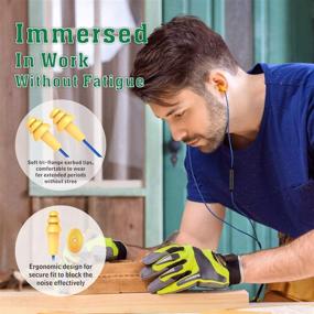 img 3 attached to 🔊 OSHA Approved Work Earbuds Headphones - Mipeace Safety Industrial Ear Plugs with Mic and Volume Control for Construction Workers