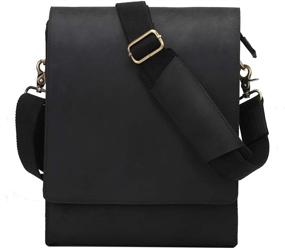 img 4 attached to Leathario Messenger Shoulder Crossbody Coffee 802 Tablet Accessories