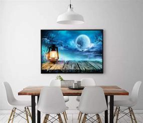 img 2 attached to 🌙 Sparkle Your Space with MXJSUA DIY 5D Diamond Painting: Blue Moon Lantern Rhinestone Picture Art Craft Kit for Home Wall Decor – Full Round Drill, 12x16In