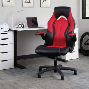 img 1 attached to 🔴 Upgrade your Gaming Setup with the Red OFM ESS Collection High-Back Racing Style Bonded Leather Gaming Chair (Model ESS-3086-RED)