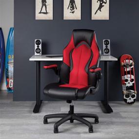 img 3 attached to 🔴 Upgrade your Gaming Setup with the Red OFM ESS Collection High-Back Racing Style Bonded Leather Gaming Chair (Model ESS-3086-RED)