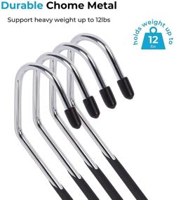 img 1 attached to JS HANGER Non Slip Pants Hangers 20 Pack - Open Ended Design for Easy Sliding - Space Saving Metal Jeans Hangers - Chrome and Black Friction Coating - Anti-Rust and Durable Quality