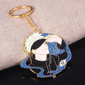 img 1 attached to 🔑 Jujutsu Kaisen Gojo Satoru Keychain: Embrace the Power of Sorcery!