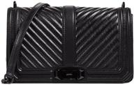 rebecca minkoff womens chevron quilted women's handbags & wallets in crossbody bags logo