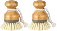 🧽 mr.siga bamboo palm brush - efficient scrub brush set for easy kitchen sink cleaning, dishes, pots, and pans - pack of 2 logo