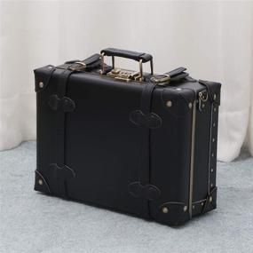 img 2 attached to Leather Vintage Cosmetic Suitcase Princess Travel Accessories and Cosmetic Cases