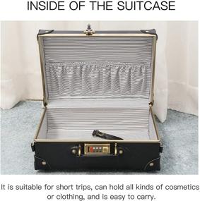 img 1 attached to Leather Vintage Cosmetic Suitcase Princess Travel Accessories and Cosmetic Cases