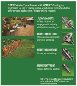 img 1 attached to SPAX Screws 4191670400404 8 Inch Exterior - Superior Quality & Durability for Outdoor Projects