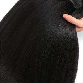 img 3 attached to DAN NING 24'' Pre-stretched Braiding Hair: Original Kanekalon Braid Extensions - Yaki Texture Crochet Twist Hair Braids, without Irritation - 7 Bundles (1b#)