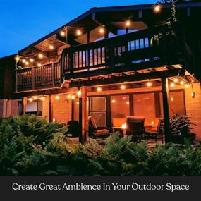 img 3 attached to 🌟 Brightech Ambience Pro - Waterproof Outdoor String Lights - Hanging Industrial Edison Bulbs - 48 Ft Vintage Bistro Lights - Create Great Backyard Ambience, All-Weather Gazebo Lighting