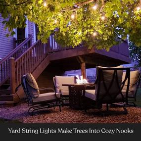 img 1 attached to 🌟 Brightech Ambience Pro - Waterproof Outdoor String Lights - Hanging Industrial Edison Bulbs - 48 Ft Vintage Bistro Lights - Create Great Backyard Ambience, All-Weather Gazebo Lighting