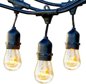 img 4 attached to 🌟 Brightech Ambience Pro - Waterproof Outdoor String Lights - Hanging Industrial Edison Bulbs - 48 Ft Vintage Bistro Lights - Create Great Backyard Ambience, All-Weather Gazebo Lighting