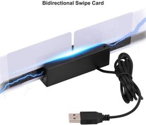 img 2 attached to 🔌 Deftun MSR605 MSR606 MSR90 USB Swipe Magnetic Кардридер для чтения магнитных кредитных карт с 3 дорожками Мини считыватель умных карт