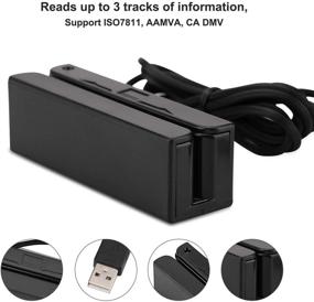 img 3 attached to 🔌 Deftun MSR605 MSR606 MSR90 USB Swipe Magnetic Credit Card Reader 3 Tracks Mini Smart Card Reader
