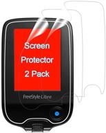 🛡️ ultimate protection for freestyle libre reader: clear tpu film cover shield 2 pack (screen protector included) logo