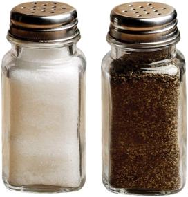 img 2 attached to 🧂 Circleware Yorkshire Glass Salt and Pepper Shakers - Clear, Set of 2, 2.85 oz: Versatile Seasoning Containers for Perfect Flavoring