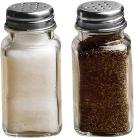 img 3 attached to 🧂 Circleware Yorkshire Glass Salt and Pepper Shakers - Clear, Set of 2, 2.85 oz: Versatile Seasoning Containers for Perfect Flavoring