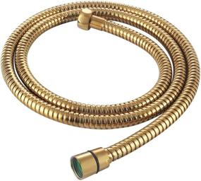 img 4 attached to 🚿 APLusee 59-Inch Flexible Stainless Steel Shower Hose with Swivel Brass Adapter – Gold | Perfect Replacement for Shower Heads/Bidet Handheld Sprayers