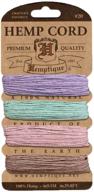 🌿 hemptique hemp cord 4 color cards - made with love - top choice for crafters - eco-friendly - plant hanger - scrapbooking - gardening - macramé - vintage pack - home décor logo