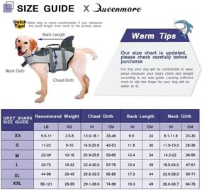 img 2 attached to 🐶 Queenmore Dog Life Jacket - Ripstop Dog Safety Vest with Adjustable Preserver | High Buoyancy & Durable Rescue Handle for Small, Medium, Large Dogs