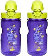 🍼 nalgene otf kids -12 oz bottle set of 2, compact 3" dia x 7.5" h logo