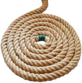 img 2 attached to 🔗 Versatile Twisted Manila Rope Jute Rope (1.5 in x 50 ft) - Natural Thick Hemp Rope for Docks, Railings, Climbing, Decorating