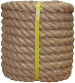 img 3 attached to 🔗 Versatile Twisted Manila Rope Jute Rope (1.5 in x 50 ft) - Natural Thick Hemp Rope for Docks, Railings, Climbing, Decorating