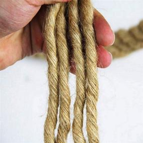img 1 attached to 🔗 Versatile Twisted Manila Rope Jute Rope (1.5 in x 50 ft) - Natural Thick Hemp Rope for Docks, Railings, Climbing, Decorating