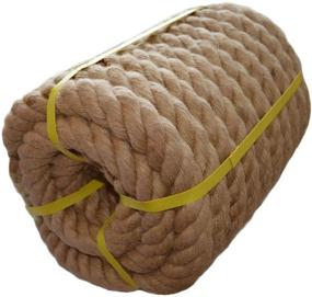 img 4 attached to 🔗 Versatile Twisted Manila Rope Jute Rope (1.5 in x 50 ft) - Natural Thick Hemp Rope for Docks, Railings, Climbing, Decorating