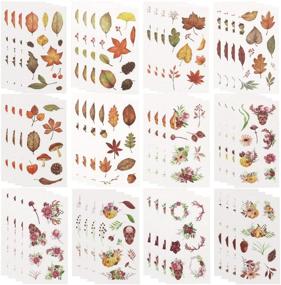 img 4 attached to 48 Sheets Planner Stickers Set: Decorative Adhesive Collection for Scrapbooking, Diary, Bullet Journals, and DIY Crafts