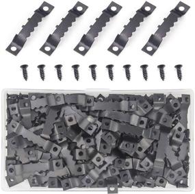 img 4 attached to 128 Pcs Sawtooth Picture Frame Hanging Hangers with Double Hole and Screws - Ideal for Creative Home Decoration and Black Picture Frame Display
