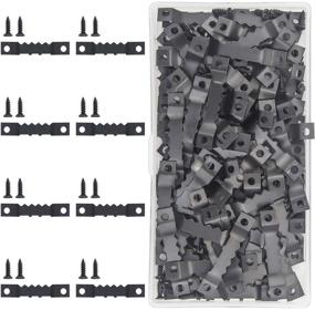 img 1 attached to 128 Pcs Sawtooth Picture Frame Hanging Hangers with Double Hole and Screws - Ideal for Creative Home Decoration and Black Picture Frame Display
