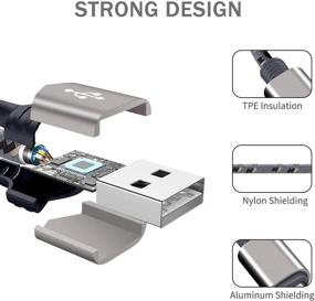 img 1 attached to 🔌 SIQIWO Мульти USB зарядное устройство: Быстрая зарядка 4-в-1 кабель для планшетов и мобильных телефонов - 2 штуки, длина 4 фута