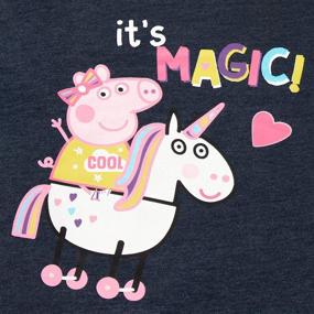 img 2 attached to 🦄 Peppa Pig Girls' Unicorn Pinafore Dress and T-Shirt Set