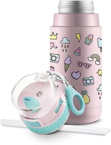 img 2 attached to 🌞 Fun in the Sun: Ello Ride 12oz Stainless Steel Kids Water Bottle for Hydration on-the-go!