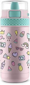 img 4 attached to 🌞 Fun in the Sun: Ello Ride 12oz Stainless Steel Kids Water Bottle for Hydration on-the-go!