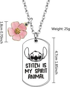 img 3 attached to 🐾 Cute Stitch Necklace: Maxforever Stitch, My Spirit Animal - Ideal Jewellery Gift for Daughter, Son, Niece, Friends, Girls, and Boys