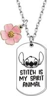 🐾 cute stitch necklace: maxforever stitch, my spirit animal - ideal jewellery gift for daughter, son, niece, friends, girls, and boys logo