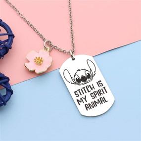 img 1 attached to 🐾 Cute Stitch Necklace: Maxforever Stitch, My Spirit Animal - Ideal Jewellery Gift for Daughter, Son, Niece, Friends, Girls, and Boys