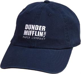 img 2 attached to Ripple Junction The Office Dunder Mifflin Logo Dad Hat (Navy) - Stylish & Official Merchandise